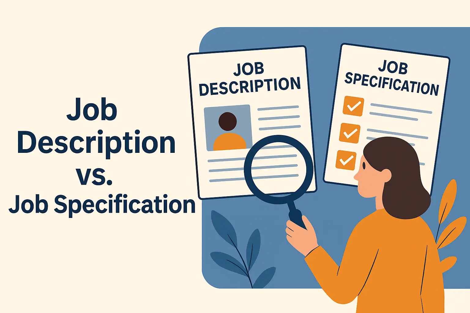 Job Description vs Job Specification - difference between job description and job specification
